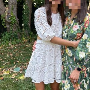 Maje Rannick Blanc Lace Dress (EU Size 34)